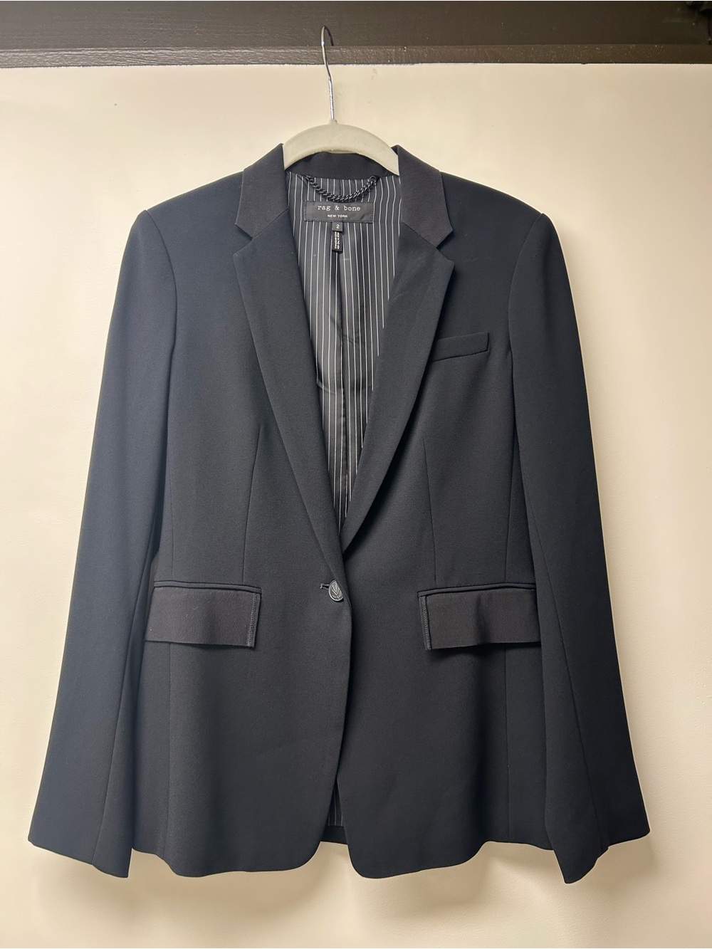 rag & bone Black Women's Single-Button Blazer